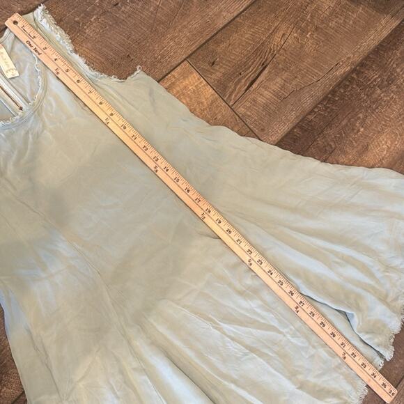 Altar'd State Frayed Hem Light Green Mini Shift Dress Size S - Picture 3 of 6